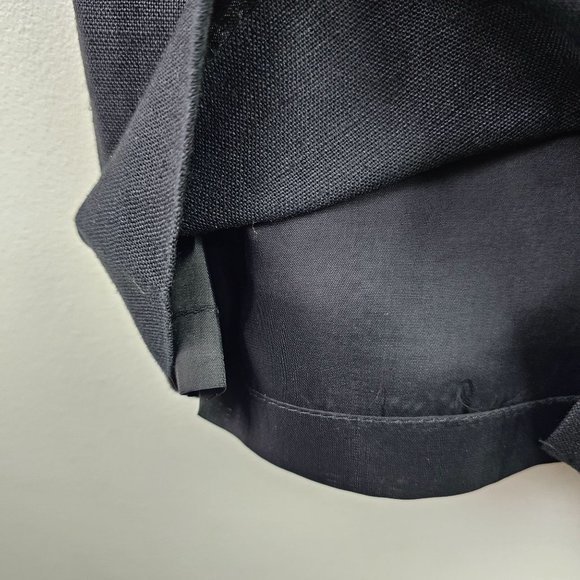 Vintage 90's Geary Roark Kamisato Linen LBD with Open Corded Back, Sz 14, NWT - Picture 9 of 12